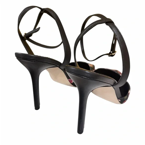 💜🌼NWOT KATE SPADE ANKLE STRAP FLORAL HEELS. - Picture 7 of 11